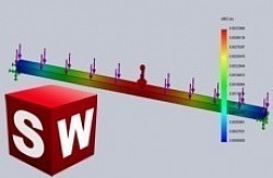 We use Solidworks Simulation for loaded beam bending analyses when evaluating your structures
